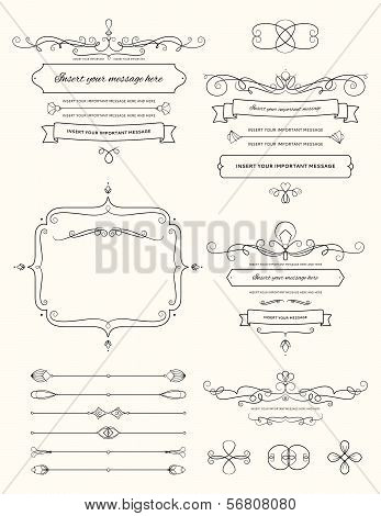 Vintage Calligraphy Design Elements Two