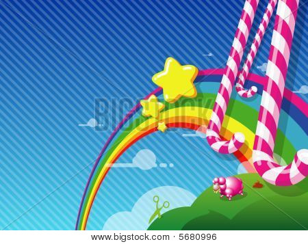 Arco iris de caramelo