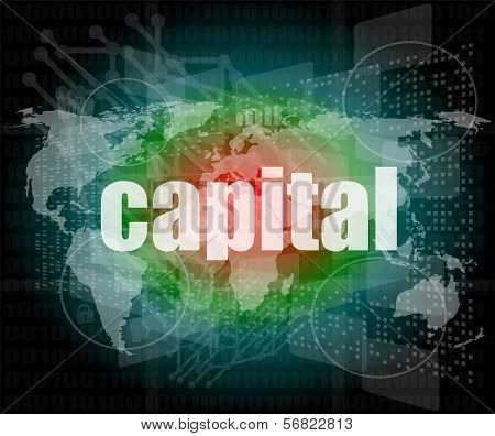 Touch Screen Interface With Capital Word