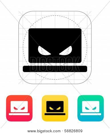 Spy laptop icon.