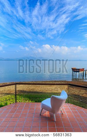 Beautiful Sea View From Balcony At Tropical Island