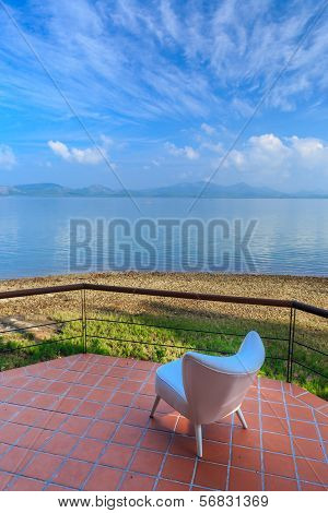 Beautiful Sea View From Balcony At Tropical Island