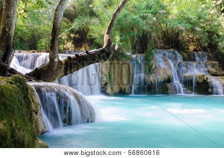Tad Kwang Sri Waterfall , Luang Prabang Province, Loa.