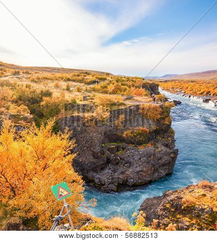 Hraunfossar Waterfall, Iceland