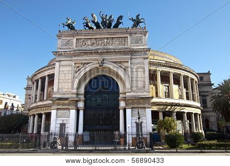 Politeama Garibaldi theater facade, Palermo, Sicily