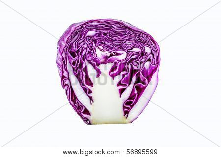 Red Cabbage On A White Background