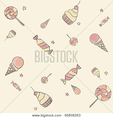 Seamless candy pattern