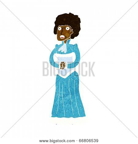 cartoon shocked victorian woman