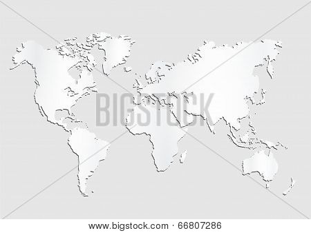vector maps of the Earth's isolated on the background