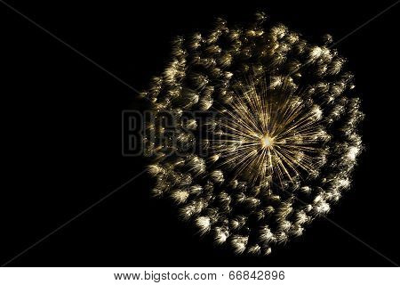 Golden Ball Of Fireworks
