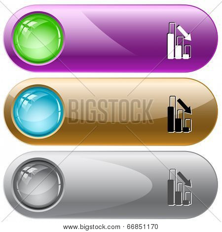 Graph degress. Vector internet buttons.