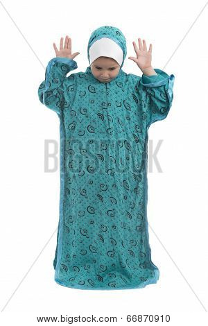 Little Muslim Girl Praying