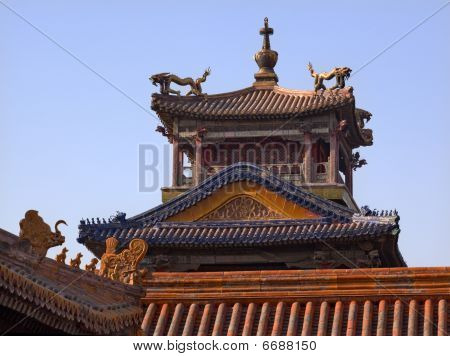 Gugong Forbidden City Palace Dragon Pavilion Beijing Kina