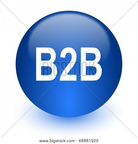 b2b computer icon on white background