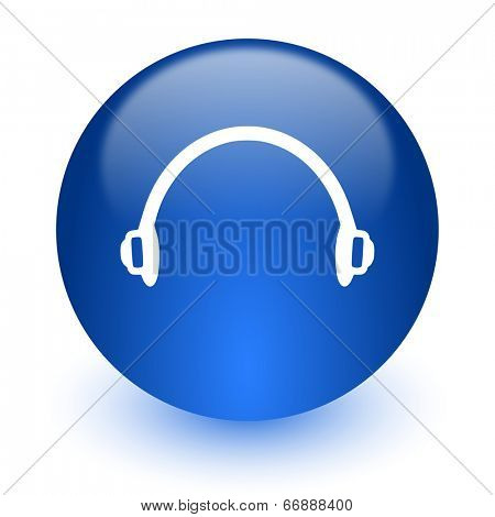 headphones computer icon on white background