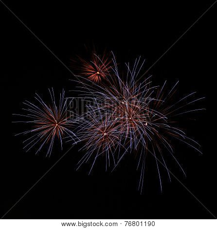 Fireworks On Black Background