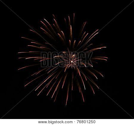 Firework On Black Background