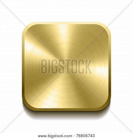 Realistic gold button