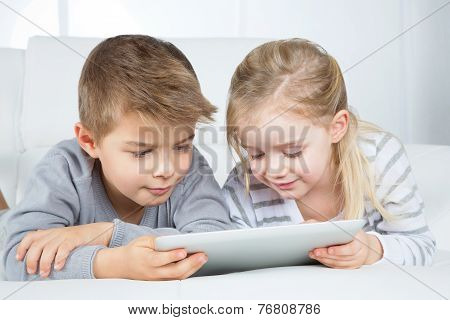 Closeup Of Brother And Sister