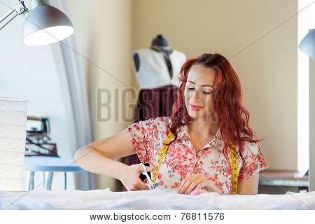 Tailor woman at work