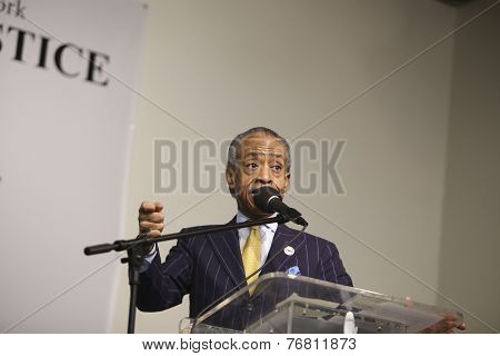 Rev Al Sharpton points for emphasis