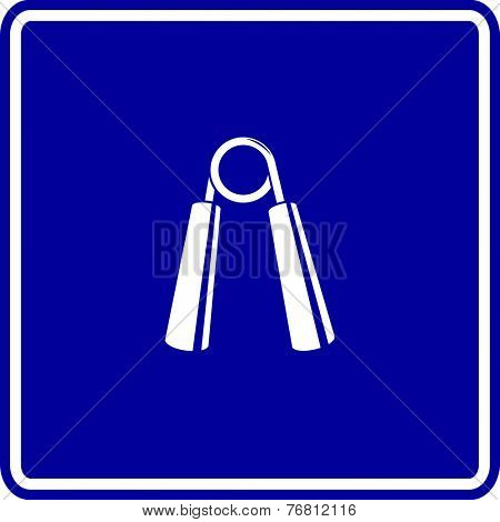 gripper hand and forearm exercise device symbol