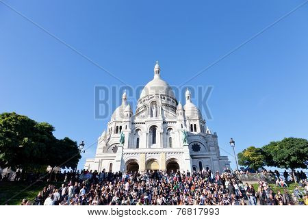 Sacre Coeur Basilica in summer day.