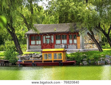 Boat Buidling Canal Summer Palace Beijing China