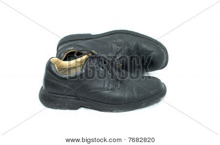 schwarz Arbeit Schuhe
