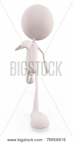 White Character With Running Pose