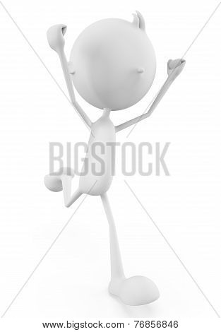 White Character With Running Pose
