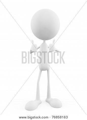 White Character With Thumb Pose