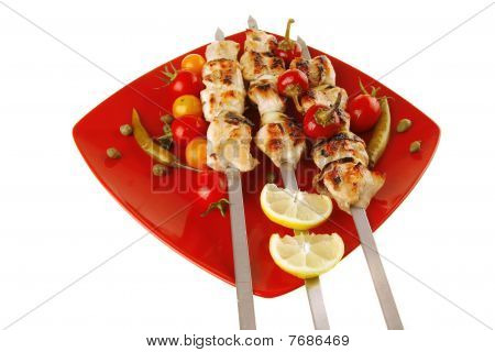 Grillet svinekød Shish Kebab