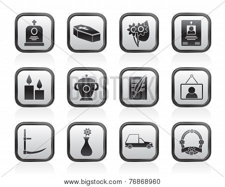 funeral and burial icons