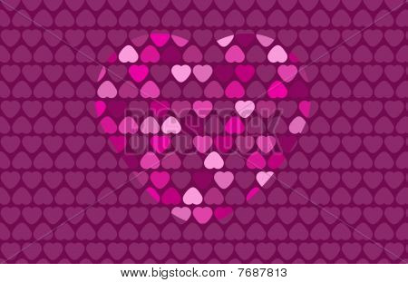 A hearts pattern romantic valentine card