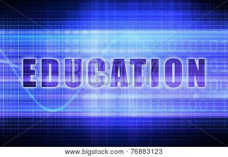 Education on a Tech Business Chart Art