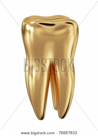 Golden Tooth Isolated