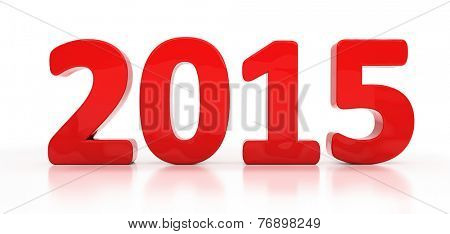 3D graphics: the new 2015 year. Figures shiny, there is a light shadow