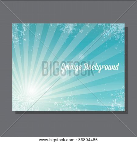 Vector shiny blue sky background with ray of light