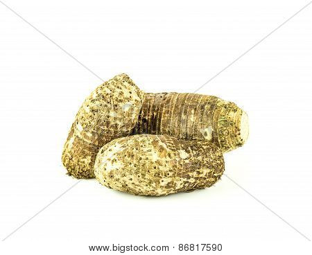 Close Up Taro On White Background