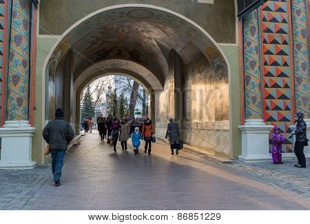 Sergiev Posad, RUSSIA-MARCH, 15, 2012. Monastery in Sergiev Posad in the Moscow region. It was built
