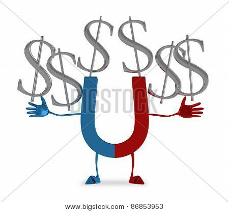 Magnet Character And Money