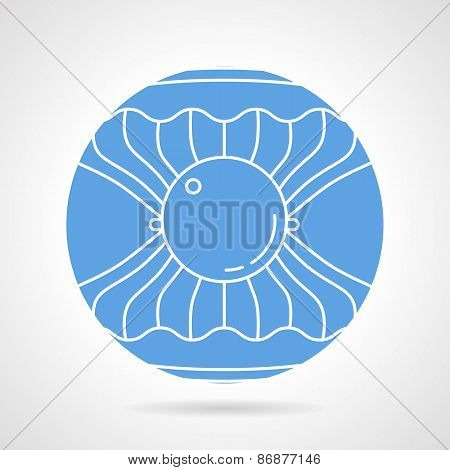 Scallop round vector icon