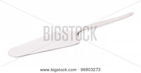 Steel metal cake server tool isolated