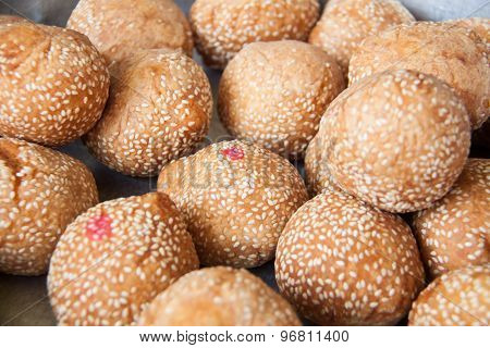 Popular Malaysian sweet desert known as Sesame Ball