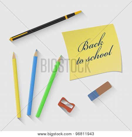 Vector illustration on the theme of  Back to school