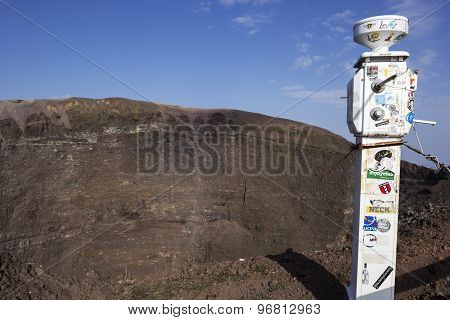 Seismograph In Vesuvius National Park In Italy