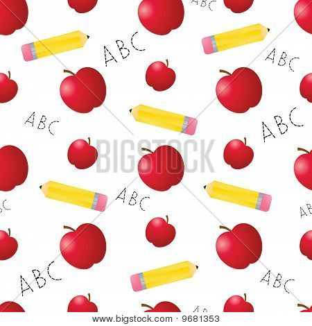 Jablka a tužky bezešvé dlaždice