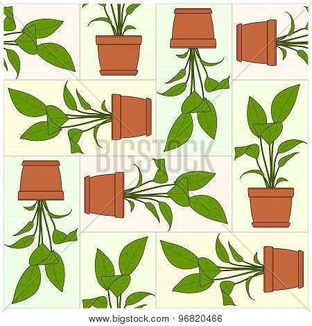 Potted Plant. Pattern.