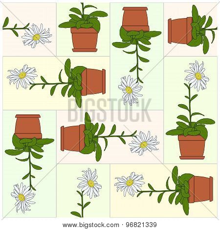 Potted Plant. Pattern.